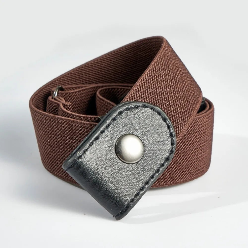 Easy Wear Invisible Belt Stretch Elastic Canvas Buckle-free Belts Vue 1