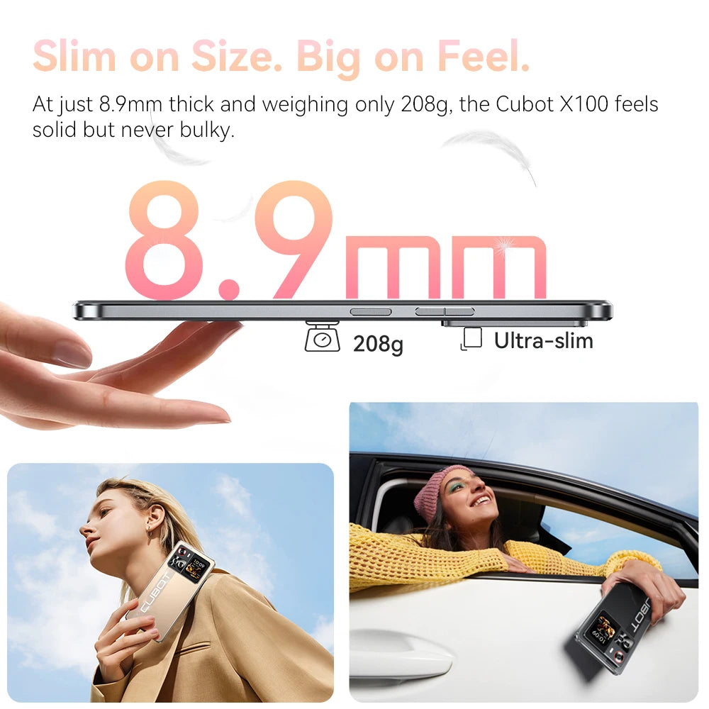 6.88-Inch Android Smartphone 5G Cubot X100, Dimensity 7025, 6nm, 2.5GHz, 16GB(8+8), 256GB, 64MP Camera, 5100mAh Battery, NFC Vue