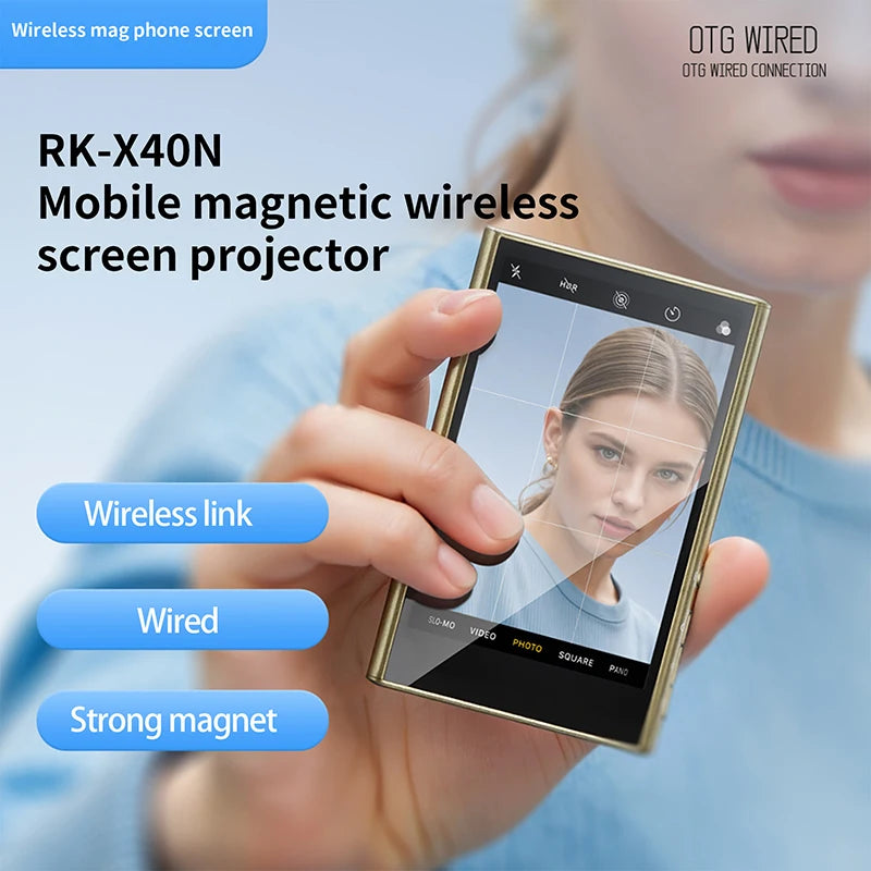 Phone Vlog Selfie Monitor Screen Adjustable WiFi Bluetooth Magnetic Mount Wireless Connection Rear Camera Selfie Monitor Screen Vue