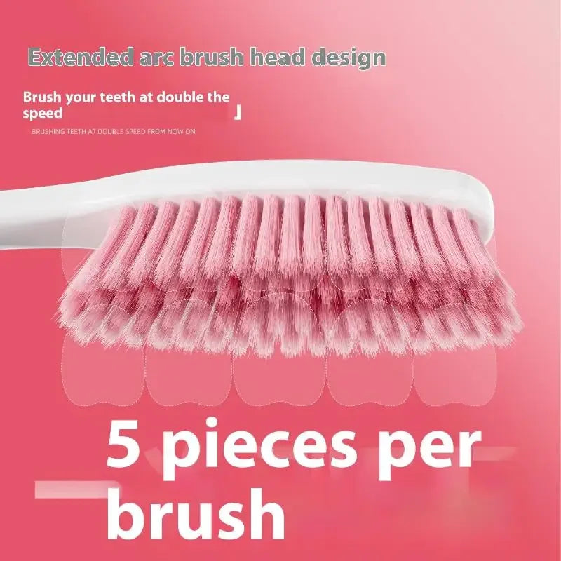 1/ 3PCS Long Headed Soft Bristled Adult Toothbrush Simple Household Independent Packaging Deep Cleaning Gum Oral Teeth Bacteria Vue