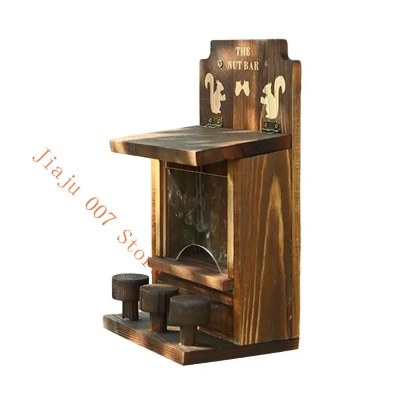 Wall-Mount Wooden Wildlife Feeder with Removable Tray Wildlife Feeder Vue