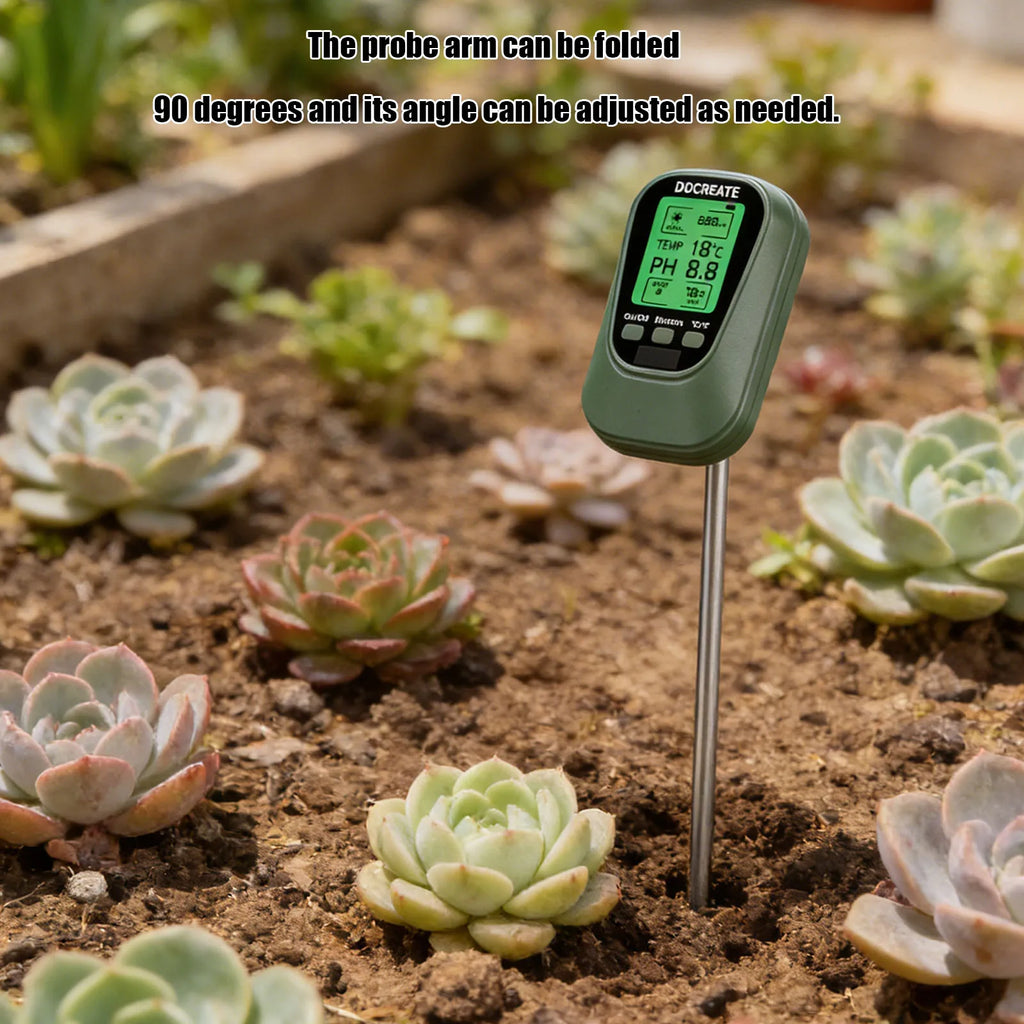 4-in-1 Soil Test Meter – pH, Moisture, Temp & Sunlight Soil Test Meter Vue