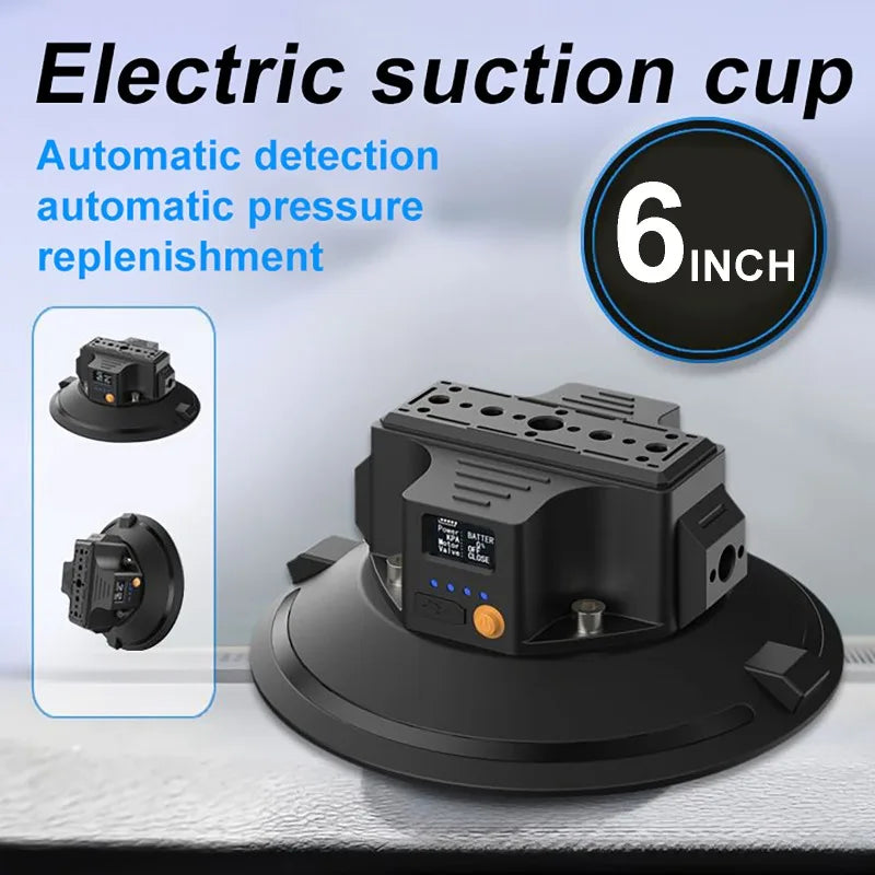 3-6inch Round Car Electric Suction Cup Shooting Bracket Vacuum Action Camera Car Internal and External Fixed Suction Cup Bracket Vue