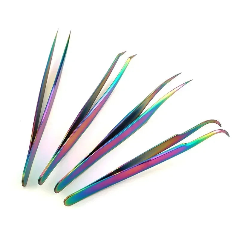 1 Pcs Eyelashes Tweezers Stainless Steel Superhard Tweezers High Precision Anti-static Tweezers for Eyelash Extensions Vue