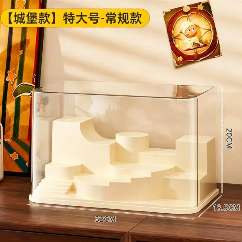 Clear Display Box For Blind Box Figures Dustproof Acrylic Showcase For Shelf Table Desk Home Decor For Collectors Teens Kids Vue