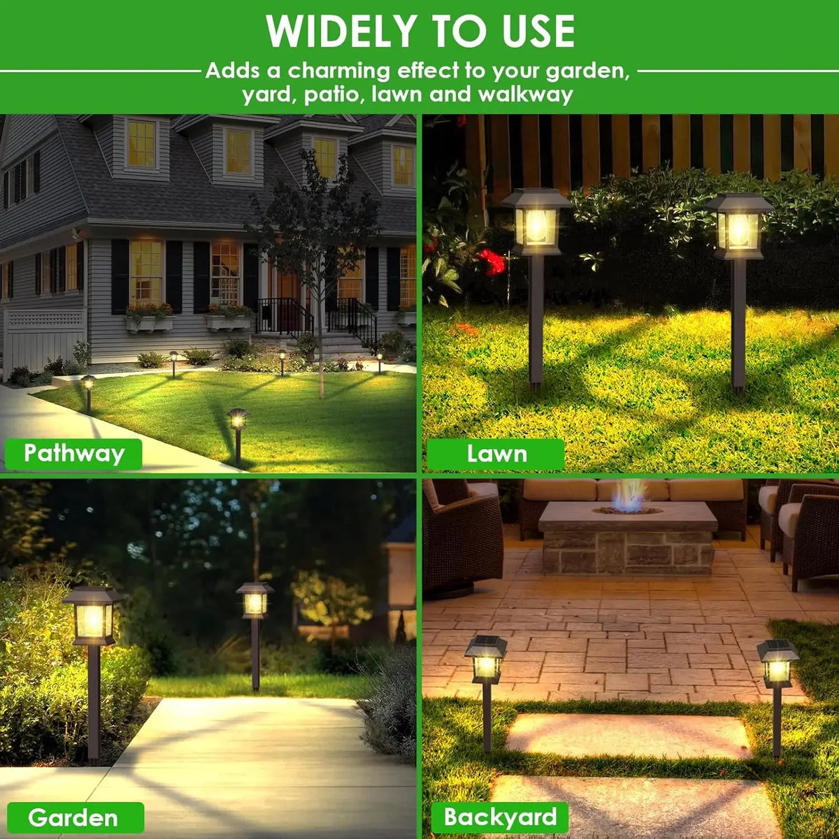 Solar Outdoor LED Vintage Tungsten Filament Lawn Stake Lights for Villa Courtyard Garden Park Decorative Landscape Ambient Glow Vue