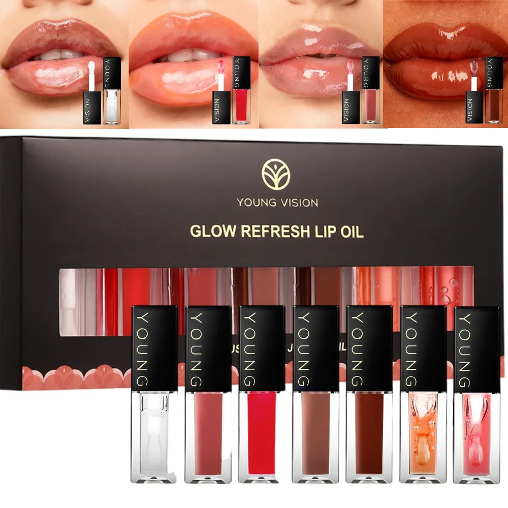 YOUNG VISION Moisturizing Lip Oil Set Plumping Lip Gloss Beauty Sensual Plumping Lip Gloss Oil Tinted Essence Set Vue