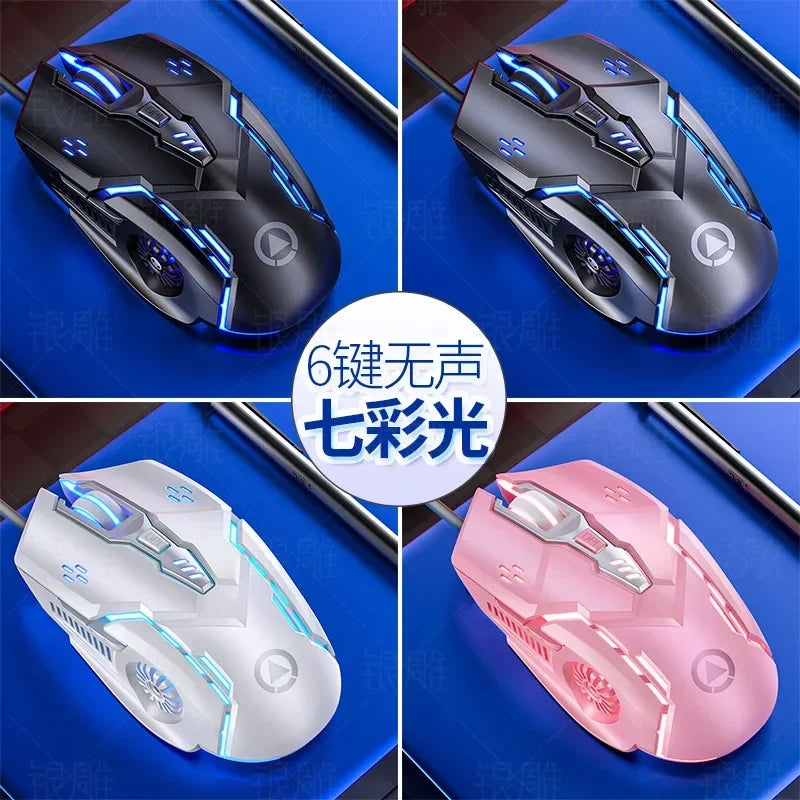 Laser Mouse for PC Gamer Gaming Mouse Ergonomic Mice with LED Backlit USB Mice for Computer Gamer Girl Mouse for Laptop Vue