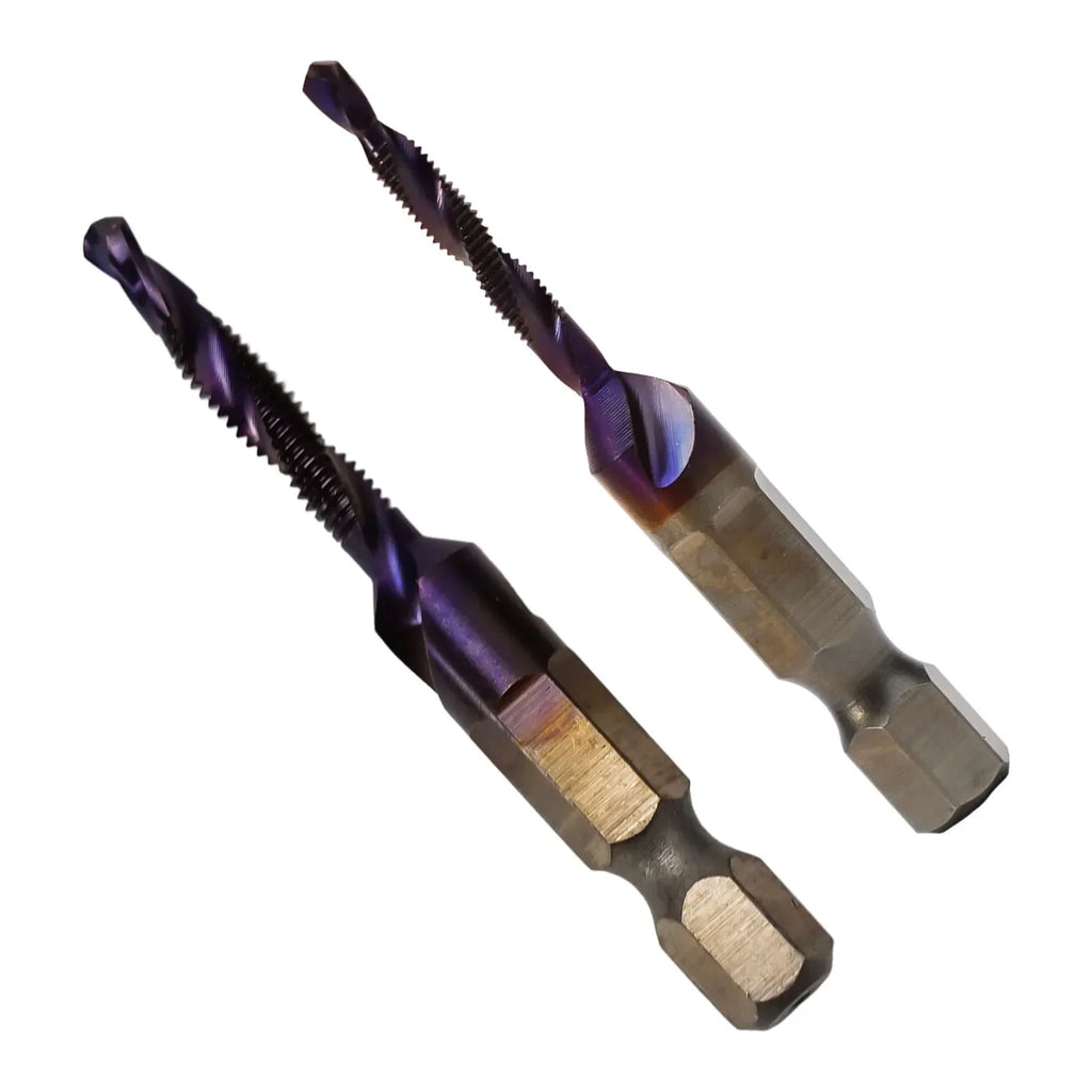 Titanium HSS 3-in-1 Compound Tap Drill Bit | M3–M10 Hex Shank Compound Tap Drill Bit Vue