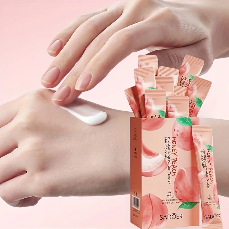 A Box of 20 Sticks, Honey Peach Moisturizing and Hydrating Hand Cream, Portable Moisturizing Stick, Suitable as a Souvenir and Gift Vue
