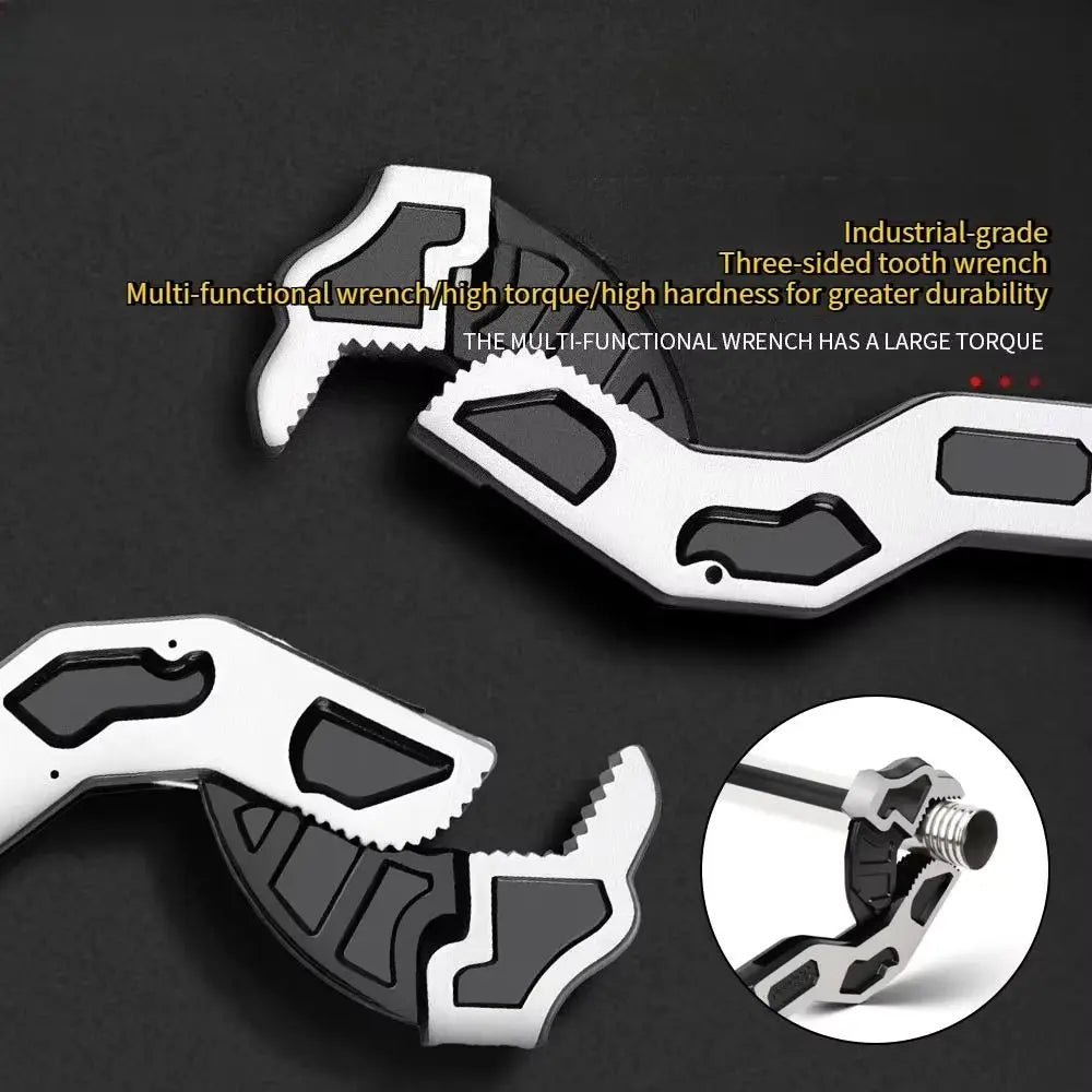 Stainless Steel Universal Plumber Wrench Quick Snap Self-Locking Design Anti-slip Adjustable Wrench Various Sizes Adjustable Jaw Vue