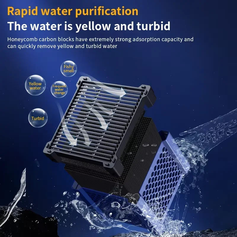 Activated Carbon Aquarium Water Filter Cube Deodorant Water Purifier Ultra Strong Filtration Purification Cube Aquarium Filter Vue