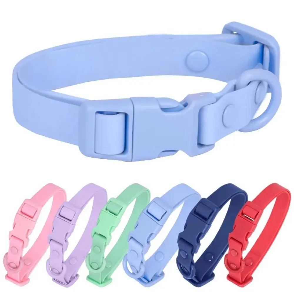 Elastic Webbing Pet Collar Adjustable Pet Identification Waterproof Dog Collar Rustproof Washable Safety Buckle Chain Outdoor Vue