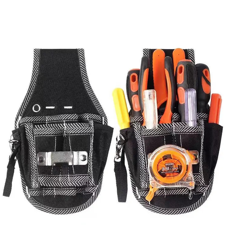 Multifunctional Tool Bag Nylon Fabric Tool Belt Screwdriver Kit Holder Tool Bag Pocket Pouch Bag Electrician Waist Pocket Case Vue