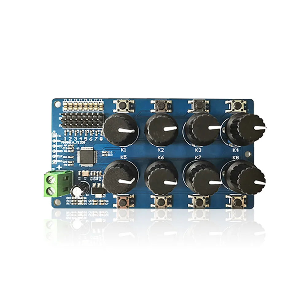 5-9V MG995 MG996 SG90 8 Channel Servos Adjustable Knob Serial Control Board Switch PWM Signal Steering Gear Debugging Module Vue