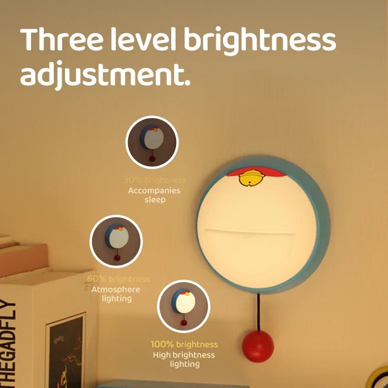 Creative Cartoon Led Night Light Rechargeable Wall Lamp Silicone Wireless Dimmable for Bedside Bedroom Nursery Kid Birthday Gift Vue