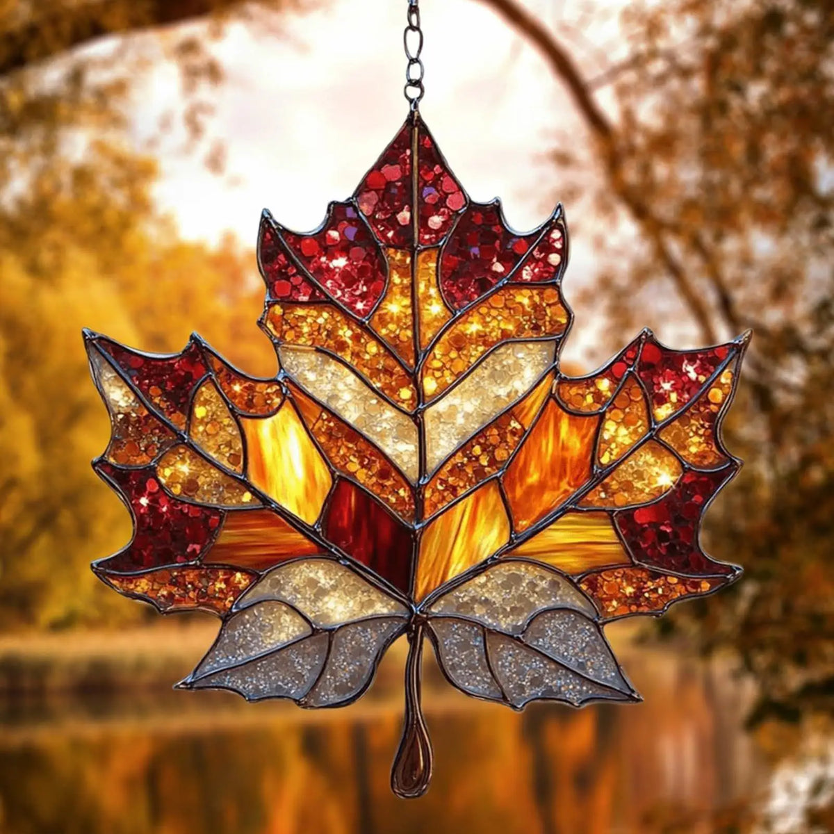 Acrylic Maple Leaf Suncatcher – Fall Window Hanging Ornament Window Suncatcher Vue