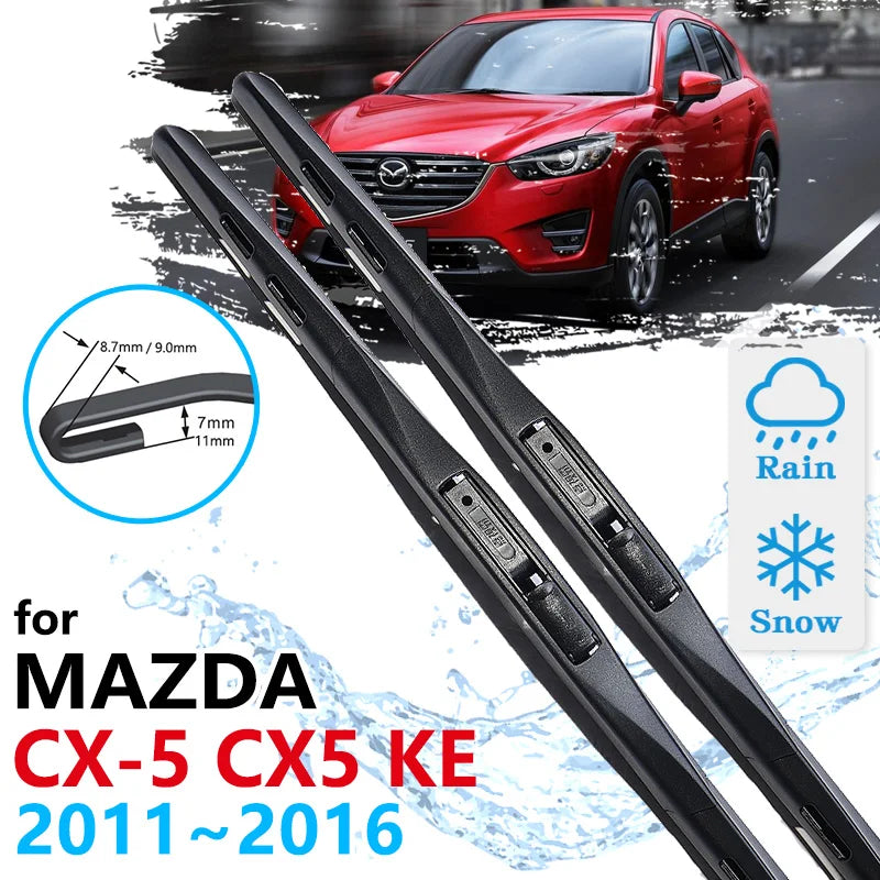 Car Front Wiper Blades For Mazda CX-5 CX5 KE 2011 2012 2013 2014 2015 2016 Cleaning Windshield Windscreen Brushes Accessories Vue