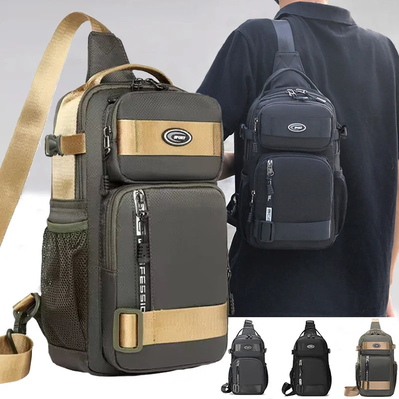 Riding Backpack Men Men's Chest Bag Casual Single Shoulder