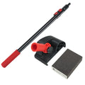 Aluminum Telescopic Pole Wall Sanding Frame Multi-direction Swivel Replaceable Square Sanding Pad Putty Polisher Swivel Head Vue Black-123cm