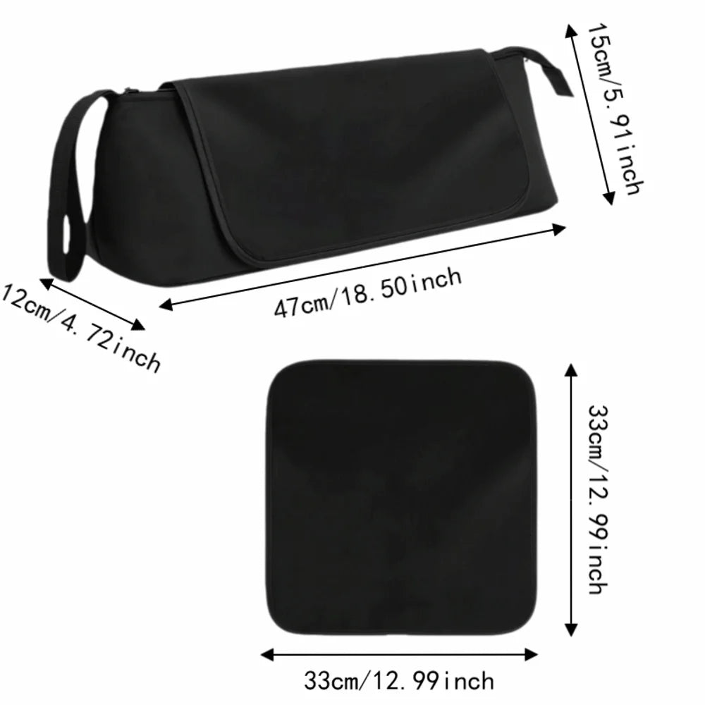 Foldable Hair Dryer Storage Bag Large Capacity Soft Magnetic Curler Storage Bag Heat Insulation Pad Compact Vue