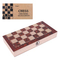 29x29cm 3 in 1 Chess Chekers Backgammon Developing Strategic Thinking Chess Wooden Set Best Gifts Wood Board Game for Boys Girls Vue Default Title