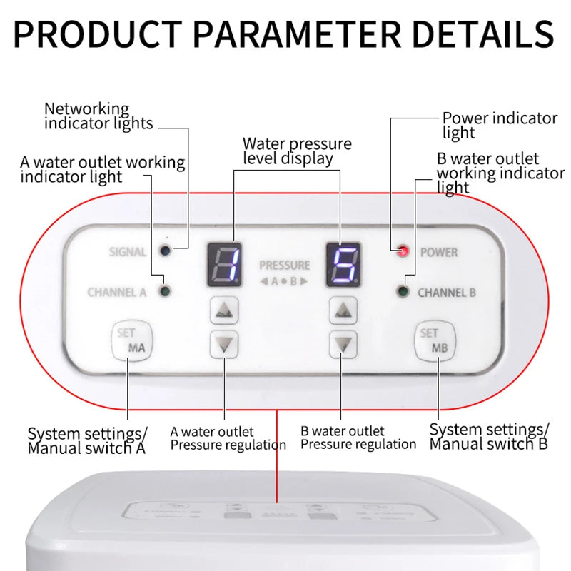 High Power WiFi Remote Control Auto Watering Device Drip Irrigation For Garden Rain Forest Adjustable Pressure Spray Watering Vue