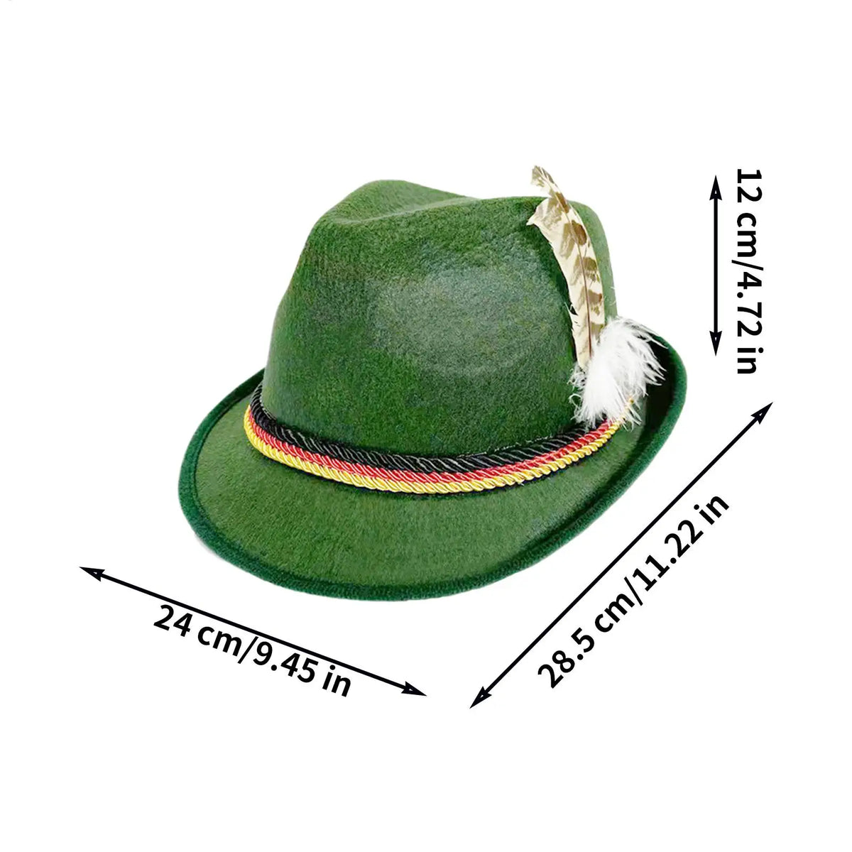 Unisex German Hats for Oktoberfest Non-Woven Headgear Oktoberfest Party Hat for Adults Party Halloween Carnival Cultural Event Vue