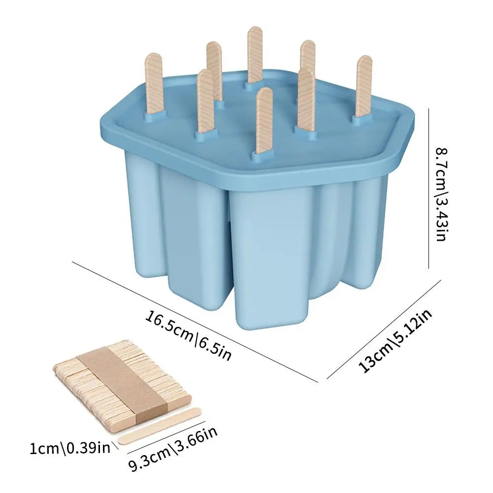 Mini Silicone Popsicle Mold Ice Cream Maker DIY Frozen Ice Lolly Mold Kitchen Tool Reusable Food Grade Silicone Mold Set Vue