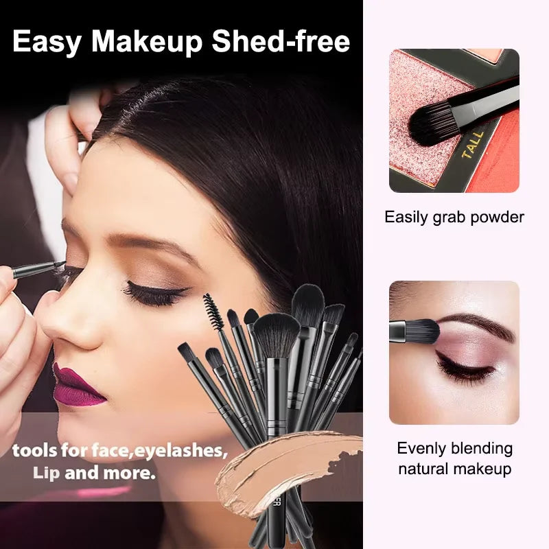 8/10/13pcs Makeup Brush Set Professional Soft Fluffy Synthetic Hair Makeup Brushes kit Foundation Blush Eyeshadow Cosmetic Tools Vue