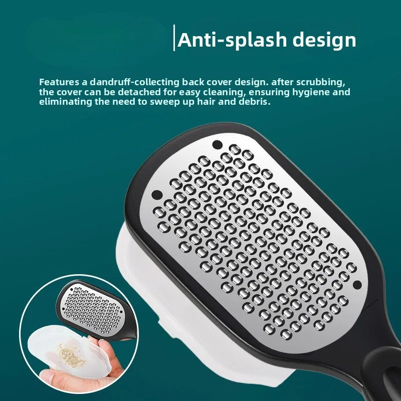 With Splash Guard & Handle Suitable for Care Cracked Heels Professional Heavy-Duty Stainless Steel Painless Foot File & Remover Vue