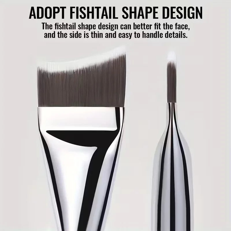 Ultra-Thin Foundation Brush Lightweight Flat Contour Brush for Seamless Blending of Cream and Liquid Makeup Professional Tools Vue