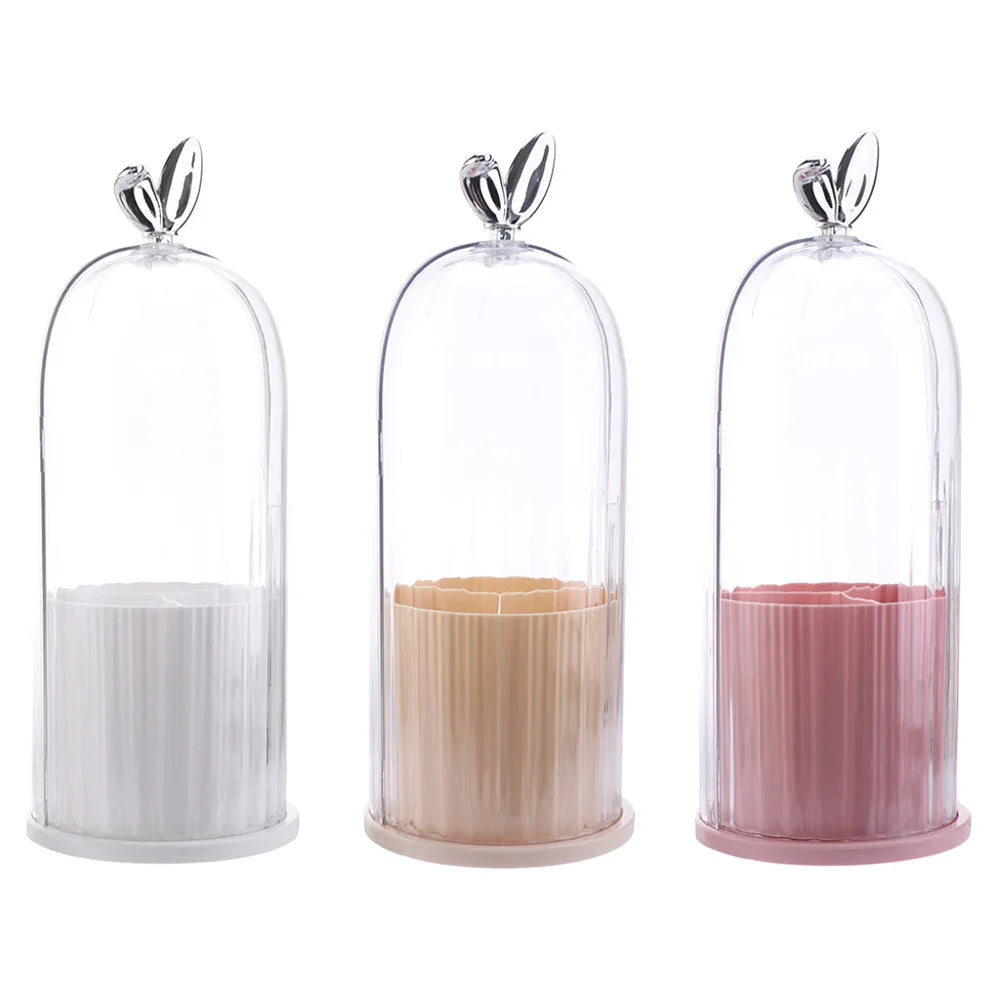 Dustproof Rotating Makeup Brush Holder Transparent Rotatable Pen Holder with Cover Space Saving Makeup Brush Storage Tube Vue