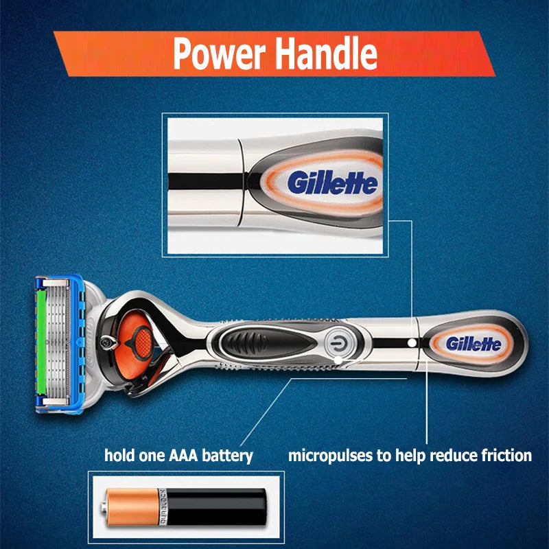 Gillette Fusion 5 Proglide Power Razor for Man Manual Shaver Flexball Beard Precision Clean Safety Straight Shaving Machine Vue