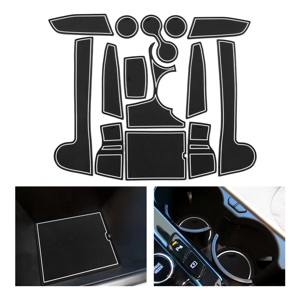 Smabee LHD for Kia Sportage NQ5 2021 2022 2023 Anti-Slip Gate Slot Cup Mat (European Version Only) Non-Slip Pad Accessories Vue
