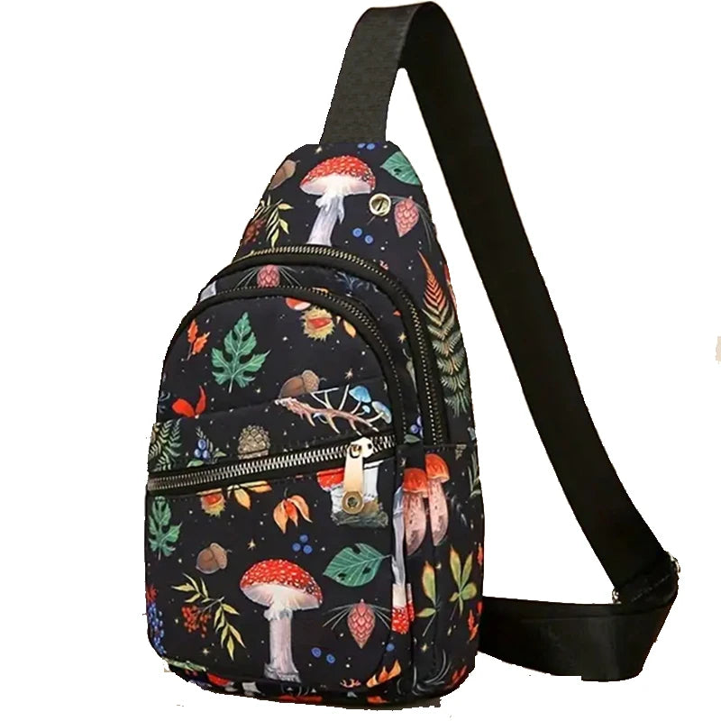 Crossbody Bag Purse Shoulder Versatile Ethnic Canvas Backpack Chest