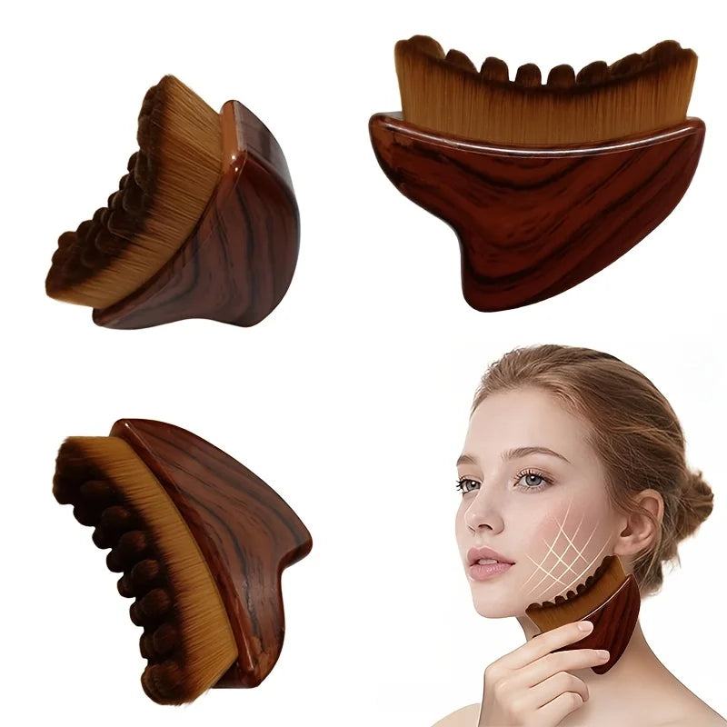 Ergonomic Lymphatic Drainage Face Brush - Soft Bristles for Facial Muscle Relaxation, Contouring & Anti-Puffiness Vue Default Title