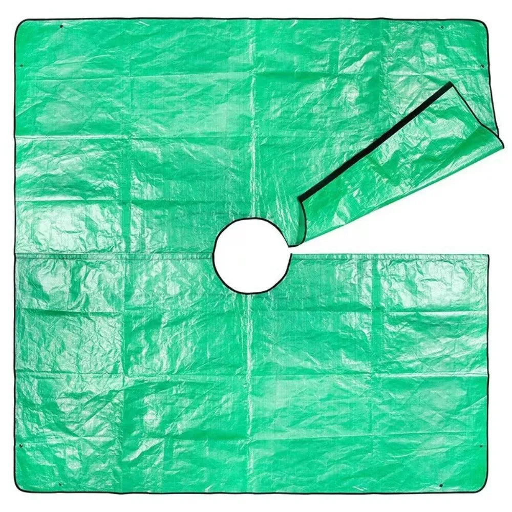 1m 3.28ft Trimming Shrubs Leaves Catcher Waterproof Square Fallen Leaves Collection Reusable Green Shrub Base Mulch Mat Vue