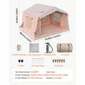 Inflatable Glamping Tent with Pump – Waterproof, Stove Jack & Skylight Inflatable Camping Tent Vue Beige B 3.2x2.5m United States