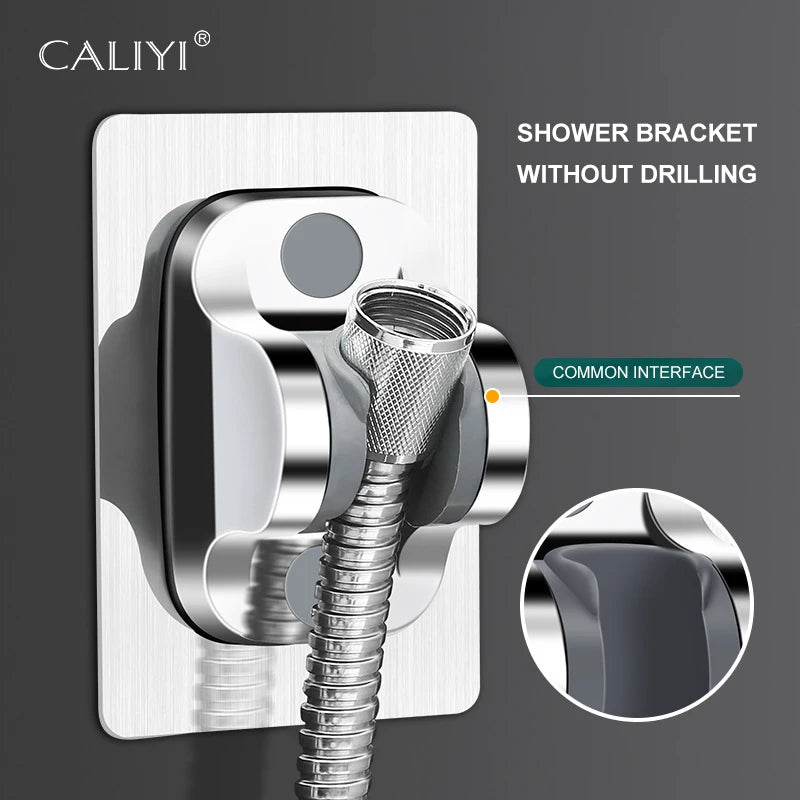 Universal Showerhead Holder Bracket Wall Mounted Punch Free Household Adjustable Shower Self Adhesive Bathroom Accessories Vue