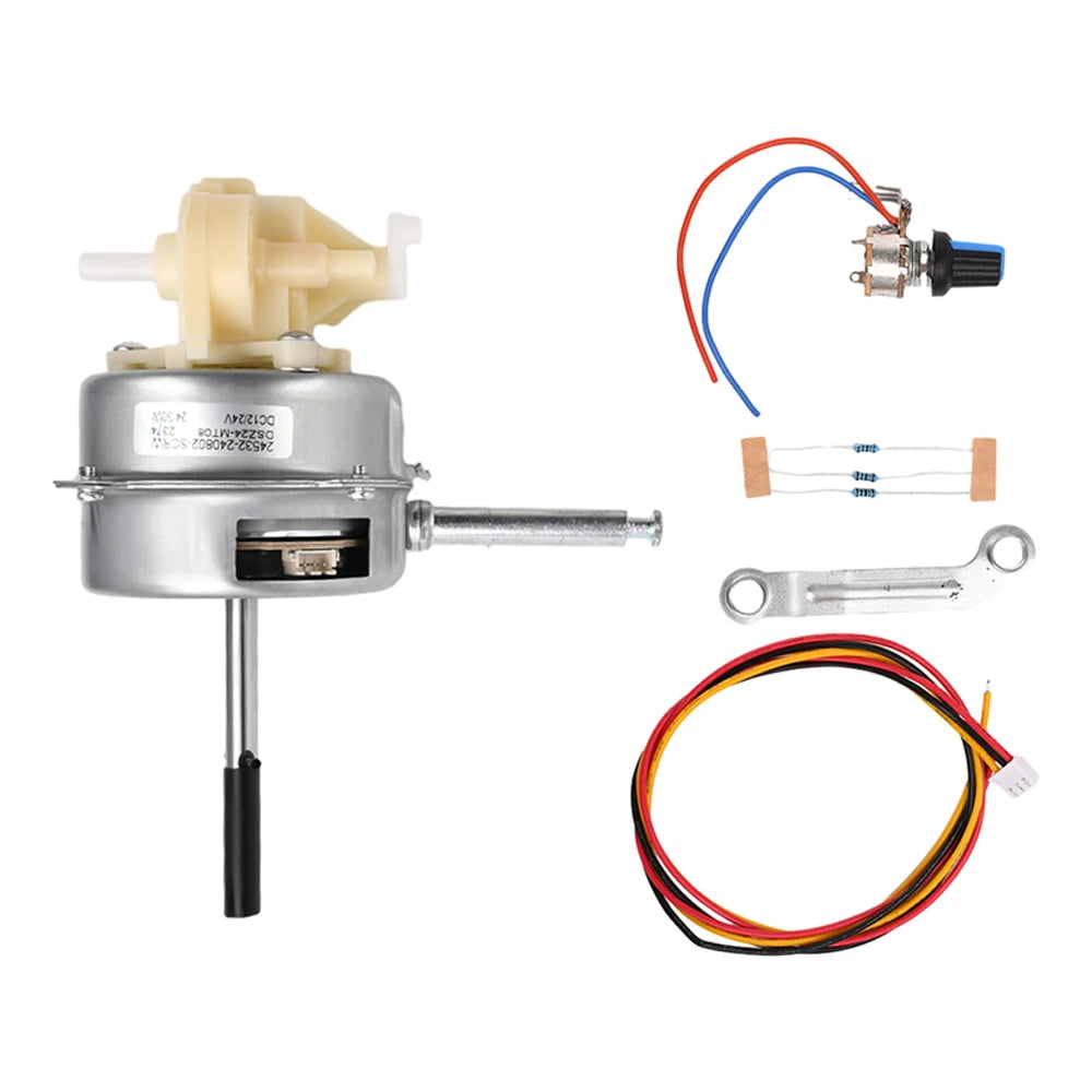DC9-28V Brushless Motor DC Low Voltage 3/4 Gear/Stepless Speed Regulation Motor for Table Fans/Floor Fans and Wall-mounted Fans Vue