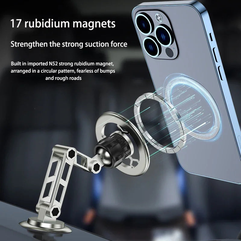 Universal 360° Rotation Magnetic Car Phone Holder Instrument desk support in Car For iPhone 17 16 15 14 13 12 Pro Max Samsung Vue