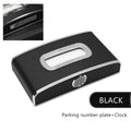 Luxury Solid Color Leather Wear-Resistant Tissue Box Car Seat Back Sunshade Hanging Tissue-Bag Buckle Strap Easy Installation ﻿ Vue black-F