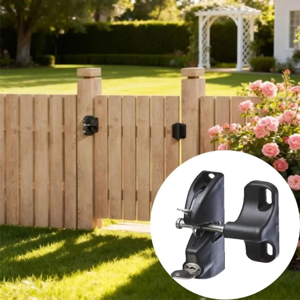 Automatic Locking Automatic Locking Gate Lock With 2 Keys Lockable Lockable Gate Lock 2 Sided Secure Key Lock Gate Lock Vue