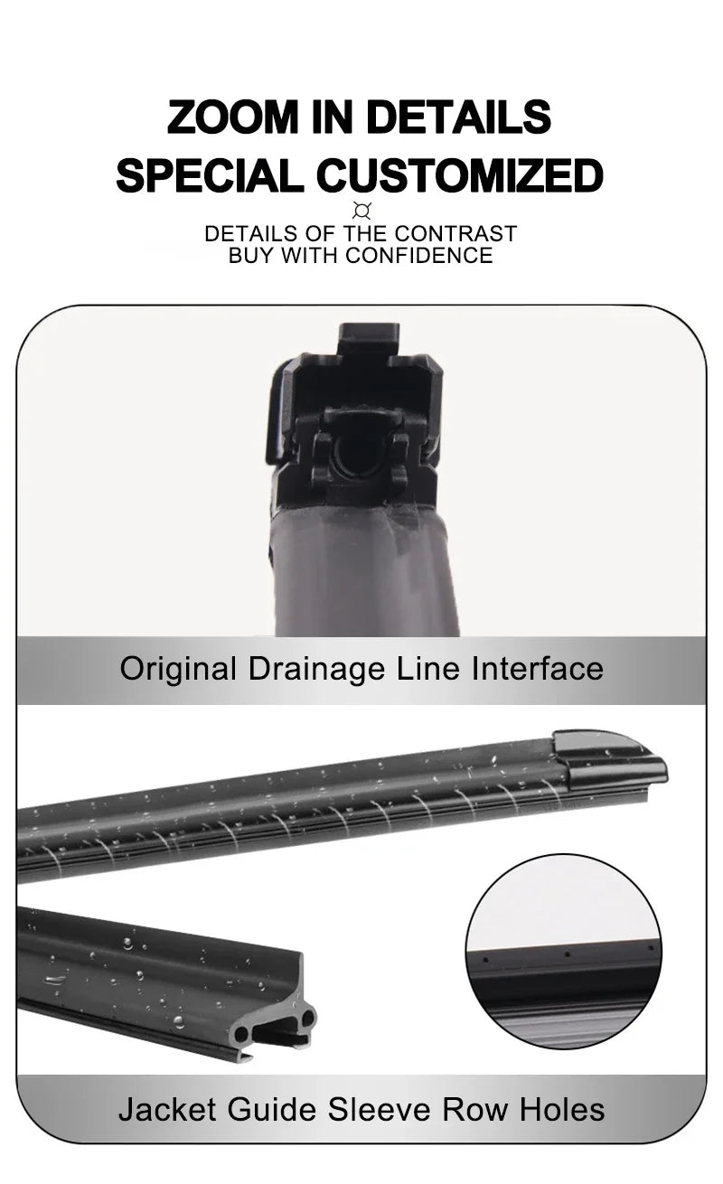 Tesla Model X 2015–2022 Spray Wiper Blades with Injectors Spray Wiper Blades Vue
