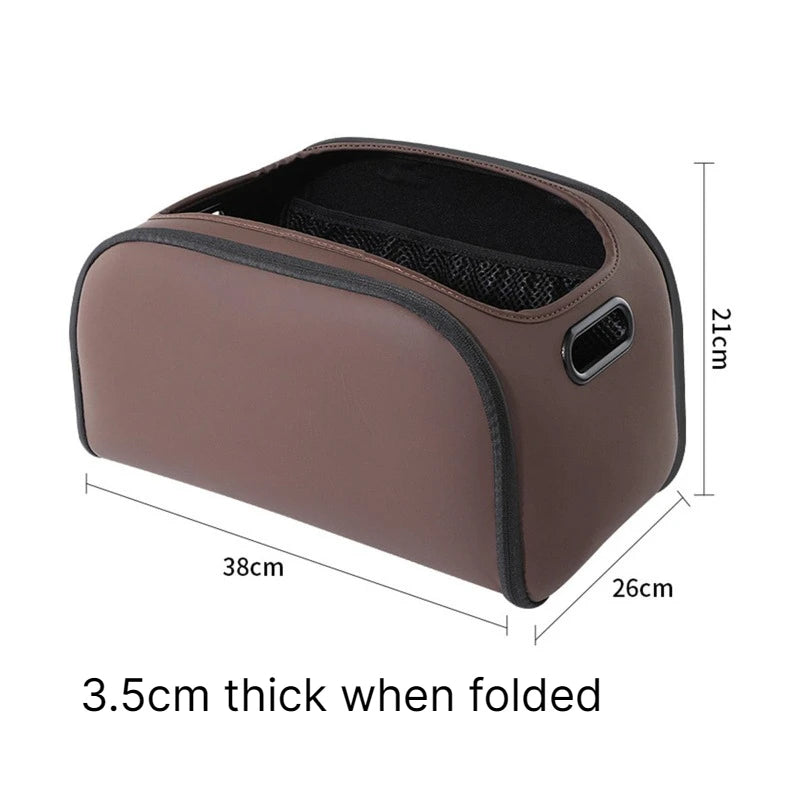 Car Trunk Storage Box, Front Passenger Premium Storage Compartment, Large-capacity Organizer, Wide-open Storage Box, Foldable Vue