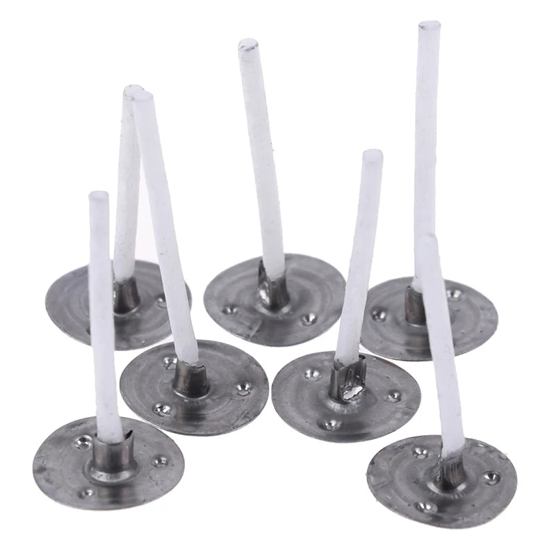 100Pcs Candles Mold Wick Tabs Eco-Friendly Candle Sustainer Making Pure Cotton Vue