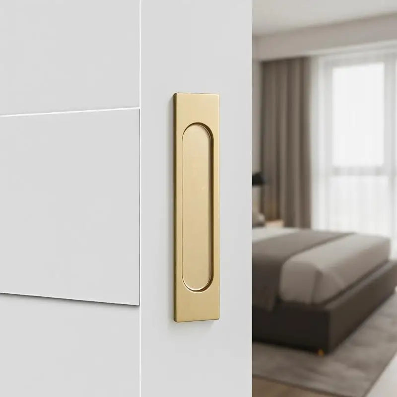 Aluminum Alloy Self Adhesive Sliding Door Handle Punch Free No Drill Needed for Kitchen Window Door Modern Look Vue