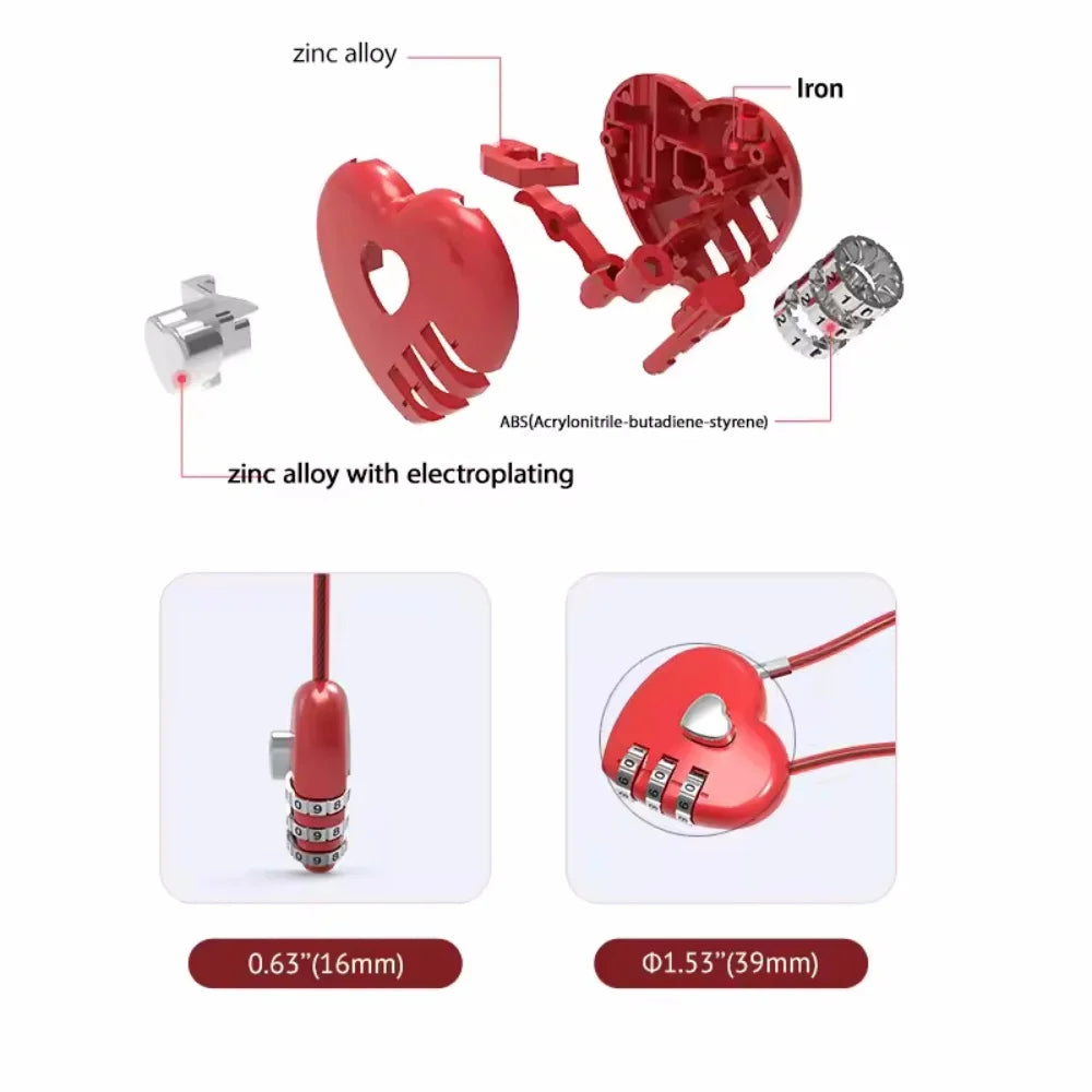 Portable Zinc alloy 3 Digit Password Lock Wire Rope Anti-theft Backpack Zipper Lock Padlock Luggage Combination Lock Travel Vue