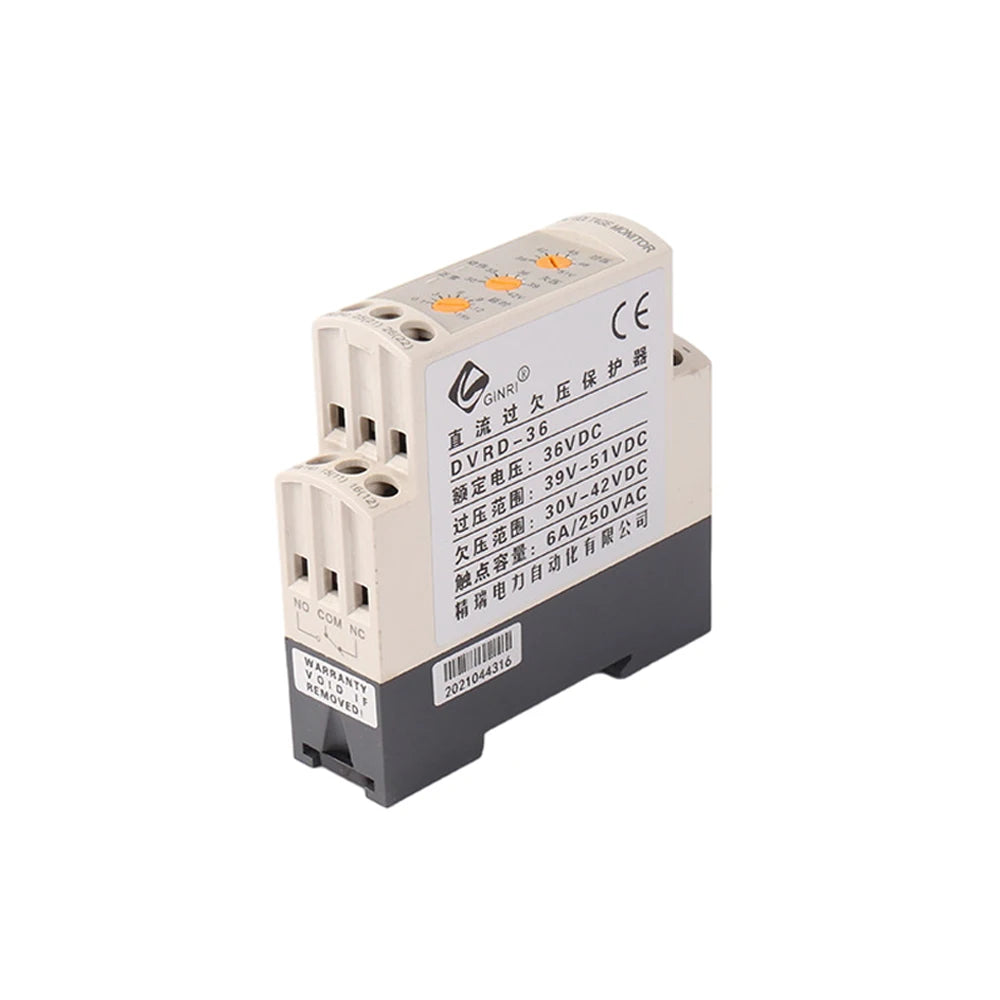 Over Under Voltage Protector Relay Device Switch DC12V/DC24V/DC36V/DC48V Over Under Voltage Values Adjustable Protector Relay Vue